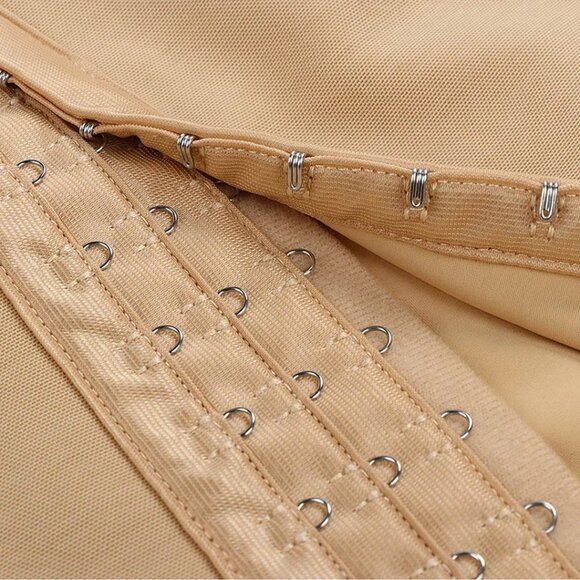 Women's Tummy Control Faja Lace Trim Butt Lifter Postoperative Full Body Shaper - Picture 8 of 9